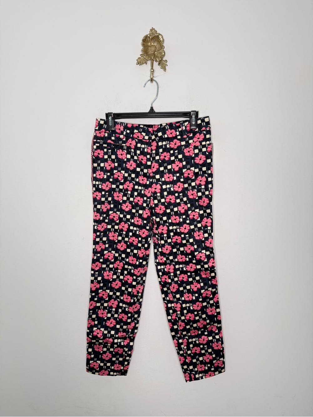 Cambio Renira Pants Navy Pink Floral 6